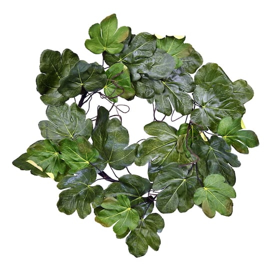 24" Green Fig Leaf Wreath